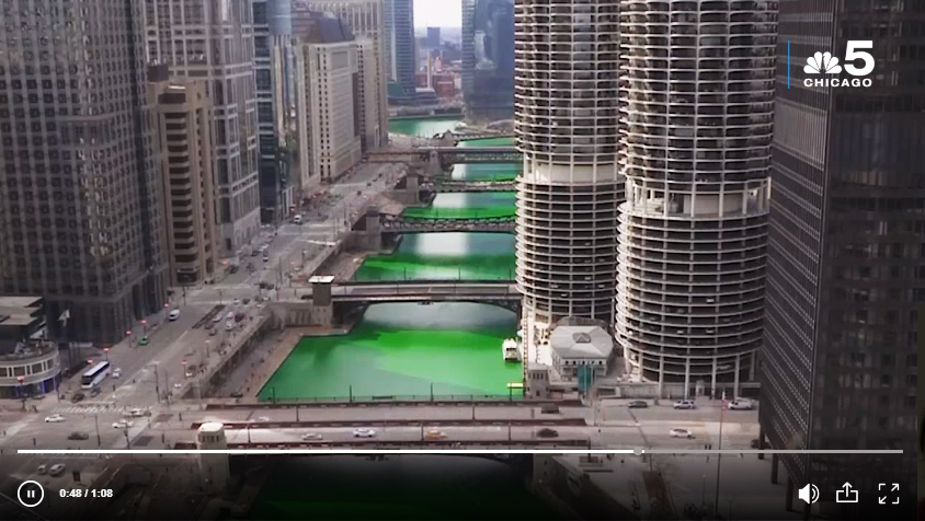 留园网友现场直击:芝加哥河是怎样被染成宝石绿的(图)