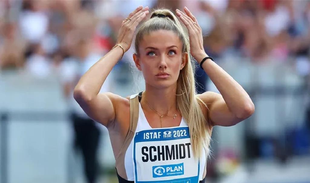 施密特（Alica Schmidt）是世界田径体坛的亮点。（路透社）
