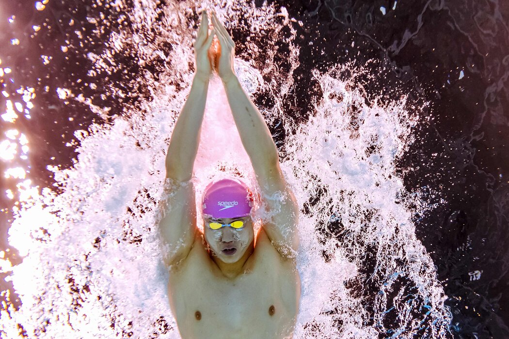 覃海洋去年在日本举行的世界游泳锦标赛上打破了200米蛙泳的世界纪录。