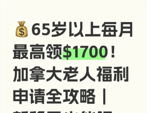🇨🇦加拿大老人福利申请全攻略