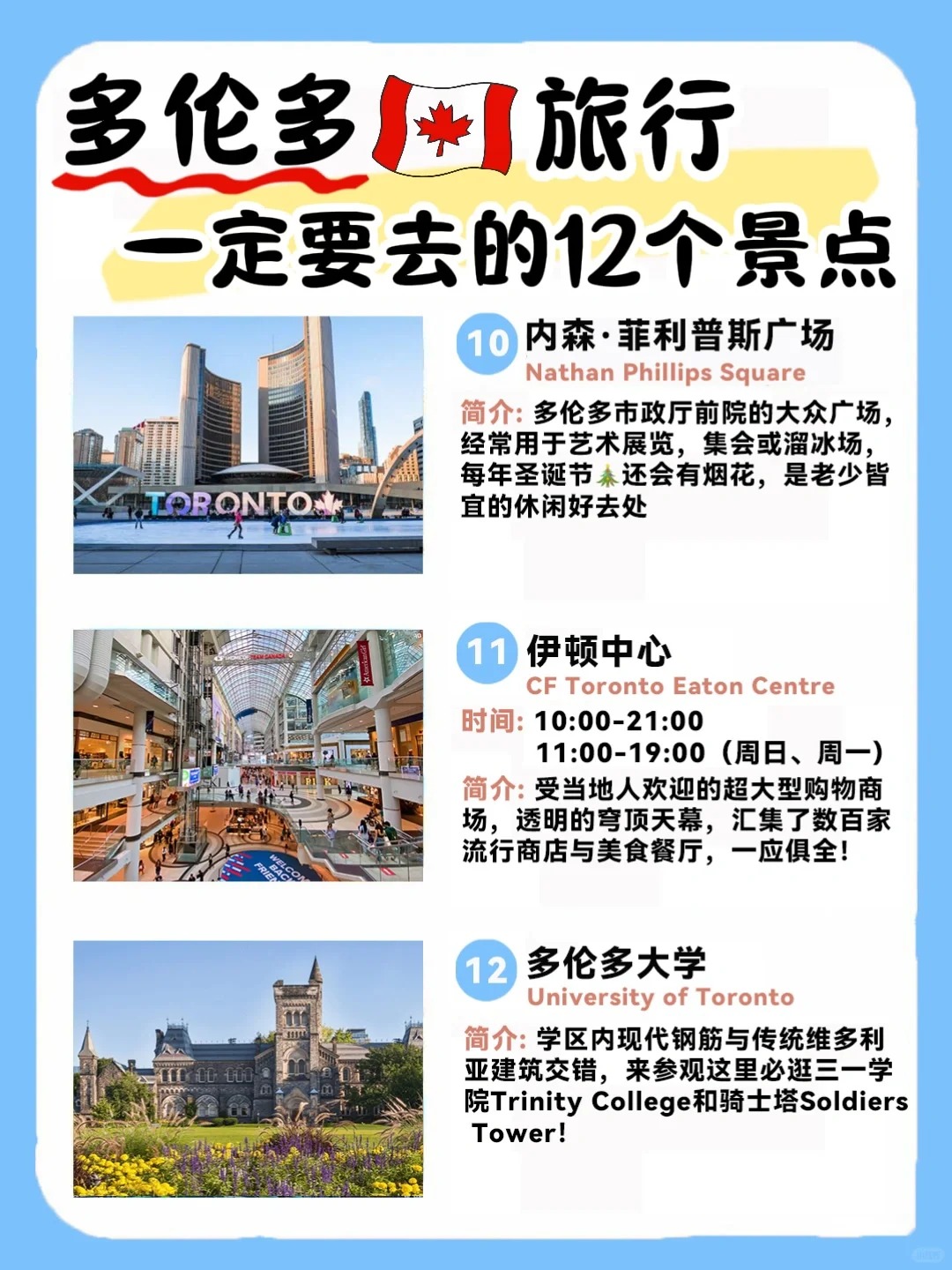 旅行攻略 | 第1次去多伦多不能错过的宝藏地