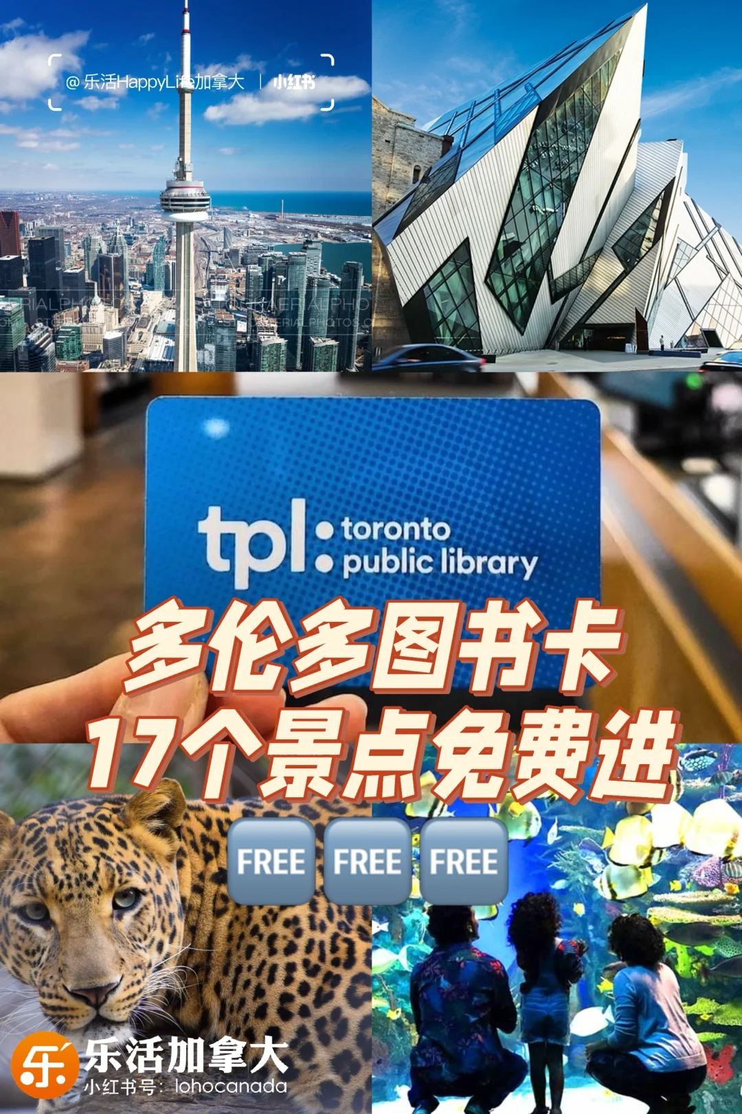 多伦多图书馆卡别浪费‼️17个景点免费玩?