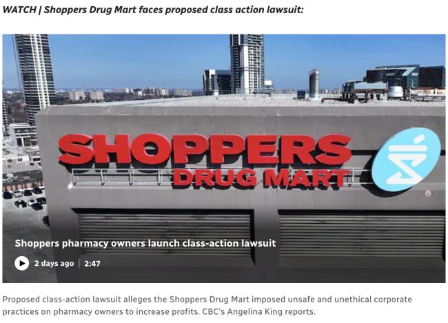 Shoppers面临集体诉讼！药方不安全 行为不道德