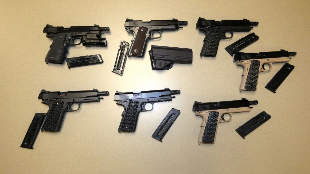 Numerous handguns were seized by police in December, 2018, during Project Renner, an eight month multi-jurisdictional investigation into the illegal manufacturing and trafficking of restricted firearms.