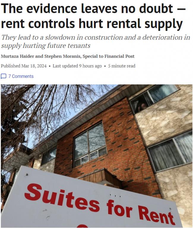 适得其反 加拿大租金管控长期损害租客利益
