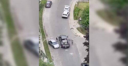 令人震惊的肇事逃逸视频显示司机将人撞到卡车一侧
