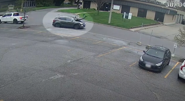 Officer struck