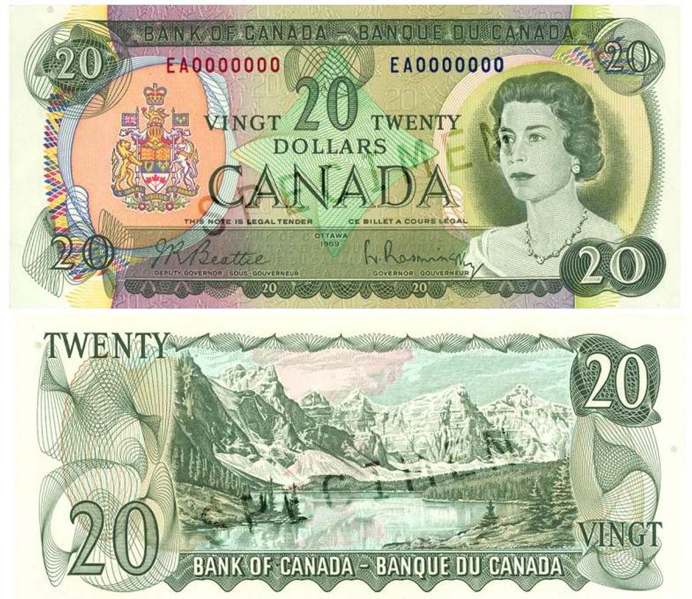 20 dollar bill 1969