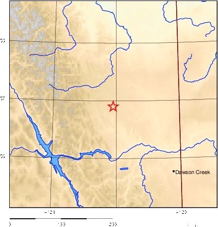 BC省这个地方 不到两小时接连两次地震