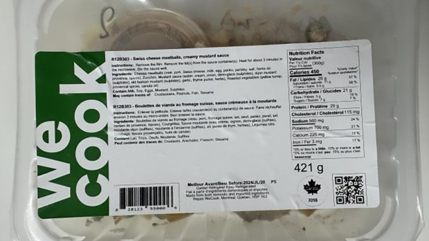 WeCook 即食肉丸菜肴因可能受李斯特菌污染而被召回