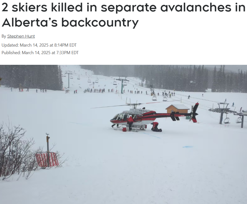 滑雪胜地突发雪崩！2人被冲出50米活埋雪下！当场死亡