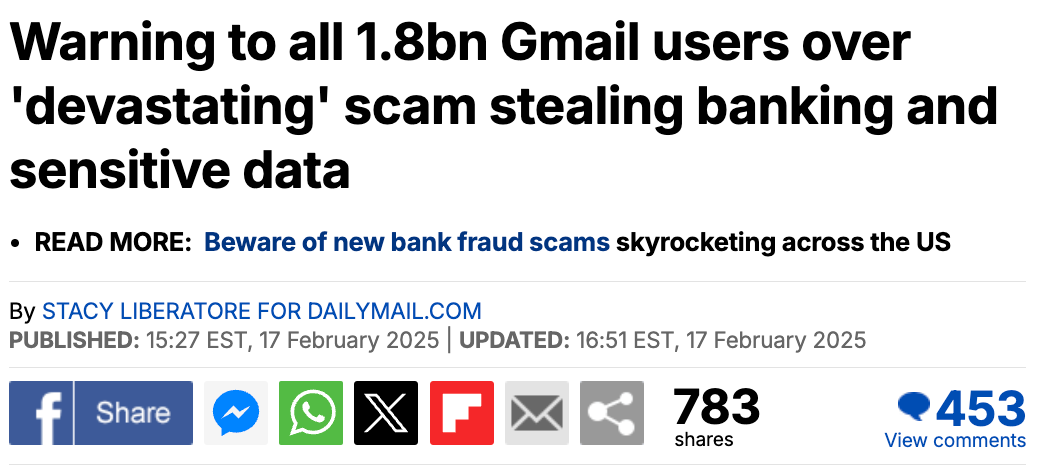 18亿Gmail用户惨了！新型诈骗轻易就骗走银行信息！已发红色警报！ ...