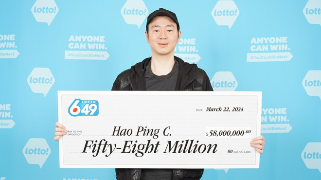 加拿大年轻华裔男子幸运中了649金球奖！5800万元！