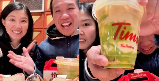 惊呆！加拿大小哥测评中国Tims 牛油果冰咖亮了