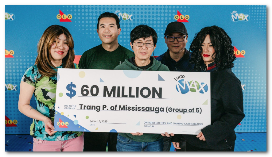 接好运！多伦多五名亚裔同事春节合买彩票中$6000万头奖！