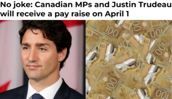 年薪超$40万 加拿大议员和特鲁多将于4月1日加薪