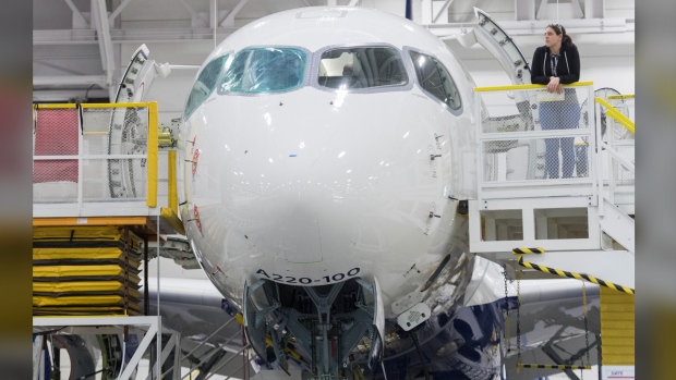 worker at an Airbus assembly plant