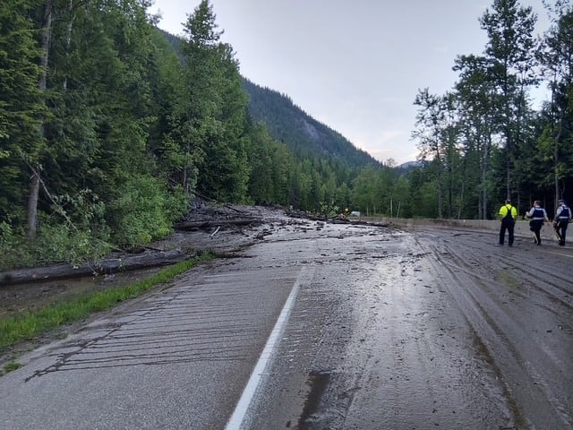 Landslide on highway