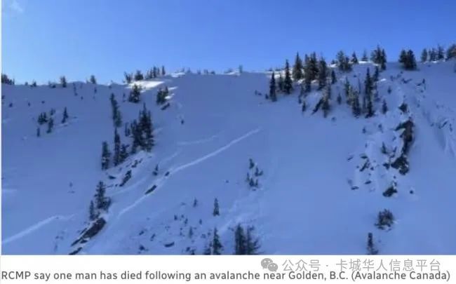 加拿大2滑雪者到山区滑雪，引发2级雪崩，一人不幸身亡