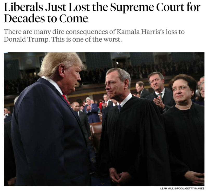 美媒:自由派失去了未来几十年的最高法院控制权(图)