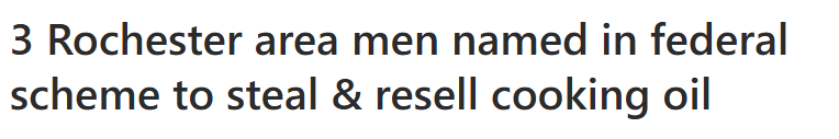 纽约6华人偷盗转售地沟油 若定罪将重判10年(组图)