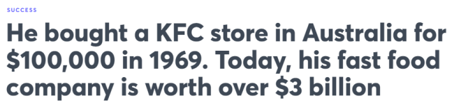 加拿大土著花10w买下KFC,如今是超过30亿商业巨头 (图)