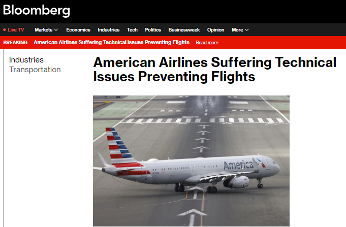 美联邦航空管理局:美国航空公司停飞全国所有航班(图)