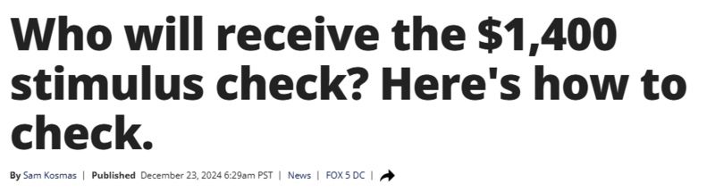 IRS发红包:谁能领到$1400刺激支票?一文教你查询(图)