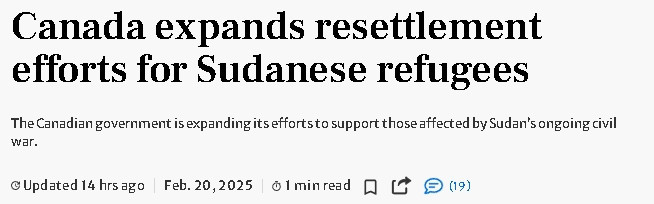 加自由党政府宣布再收1万名这国难民!还管一年开支 (图)