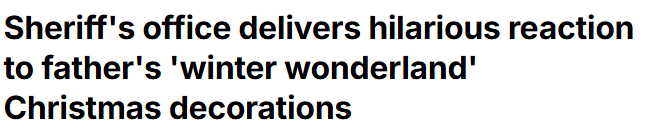 男子网上炫耀自家圣诞布置遭打脸 警局:全是偷的(图)