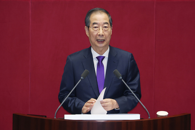 尹锡悦被弹劾后,韩国在野党将矛头对准代总统韩德洙(图)