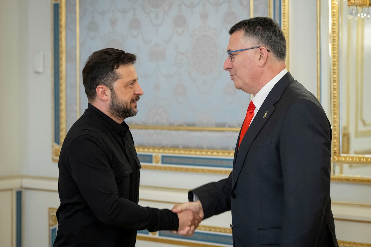 Two men meet.