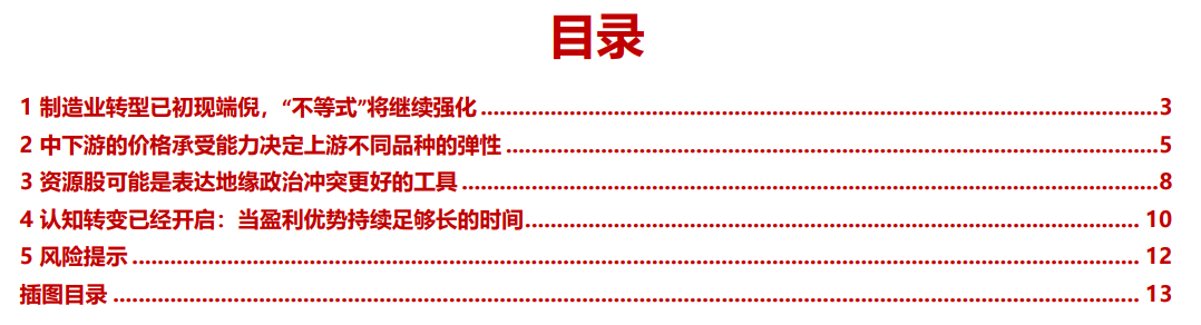 商品表达冲突具体事件，股票定价世界格局改变
