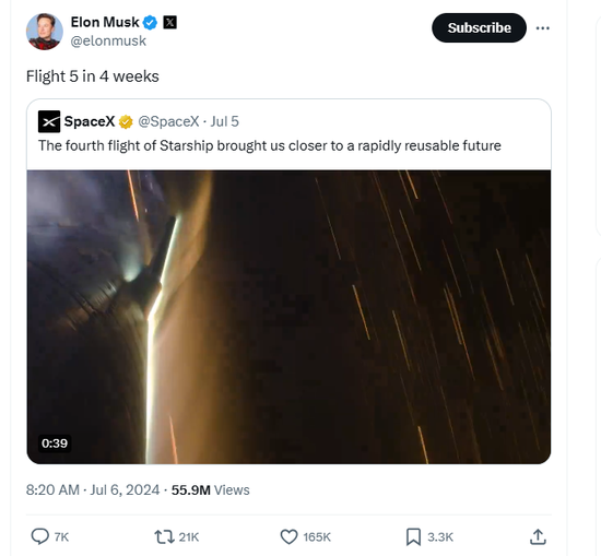 “星舰”成功试飞仅一个月后 马斯克就已定好下次试飞时间：4周内！ ...