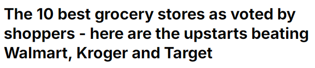 美国人最爱的10家超市:Costco没上榜 这家华人超市第一