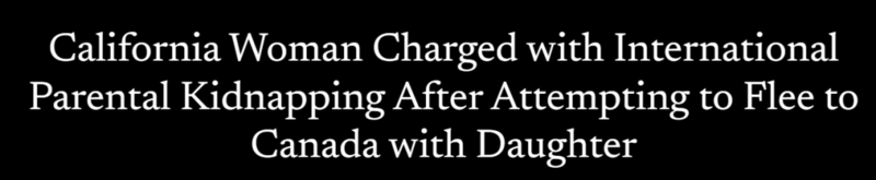 华人妈妈偷带女儿回国,被控国际绑架罪,恐判8年监禁(图)