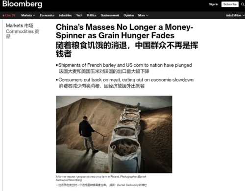 美媒:中国人不怕挨饿了,西方粮商的舒服钱挣到头了(图)