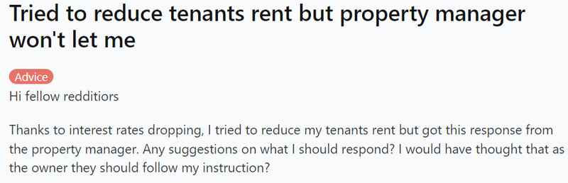 新西兰房东不解:“我想给租客减房租 中介不让?”(图)