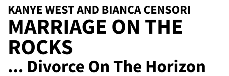 侃爷和比安卡被曝准备离婚 转眼两人又秀恩爱(图)