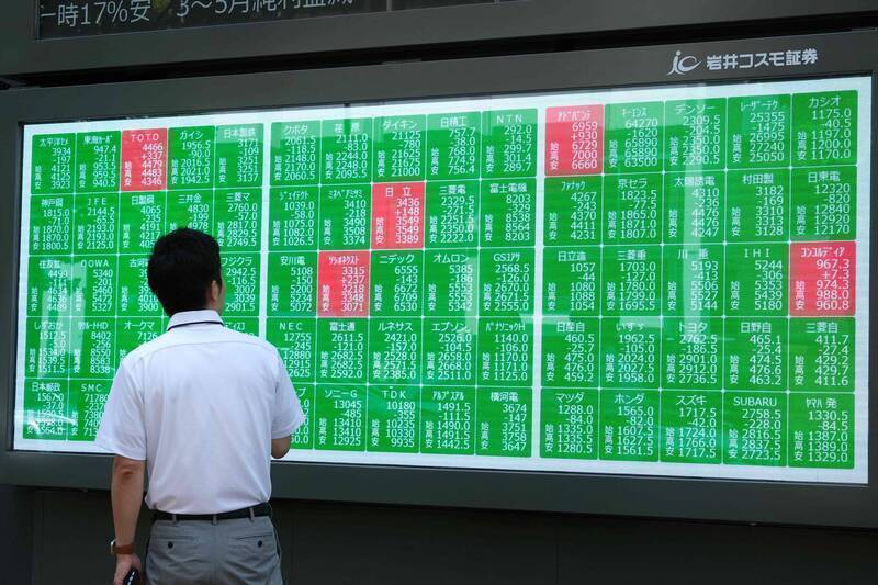亚股吓趴！韩股暴跌逾3%，日经跌逾1500点。 （法新社）