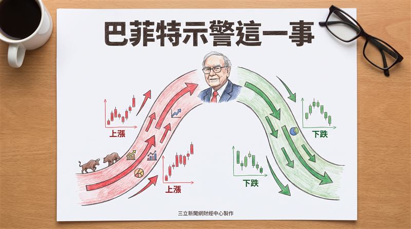 「股神」巴菲特（Warren Buffett）日前接受美国媒体《CNBC》专访，就当前股市发展趋势提出看法。 他坦言，如今股市已逐渐沦为投机交易的战场，而非以长期投资为核心考量，当所有参与者都倾向把股市当赌场玩时，要从中挖掘出真正具备投资价值的标的，难度将大幅提高。 （图/AI制图）
