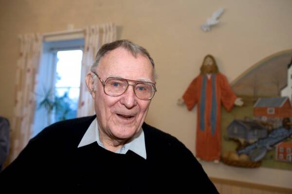 全球知名家具大厂「Ikea」的创办人坎普拉（Ingvar Kamprad）。 （资料照，路透）