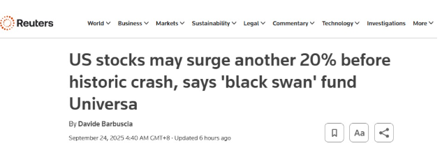 知名黑天鹅基金经理发重大警告