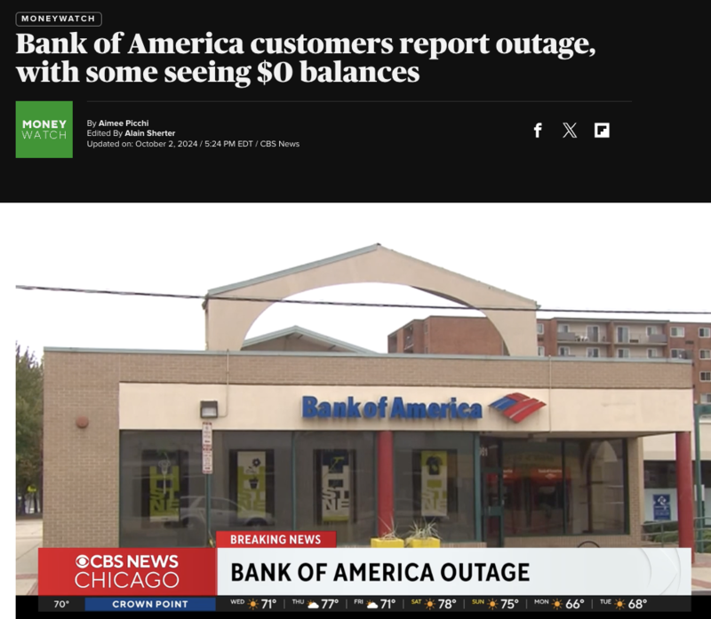 美国银行大范围故障!账户余额为0!多名华人深受其害(图)