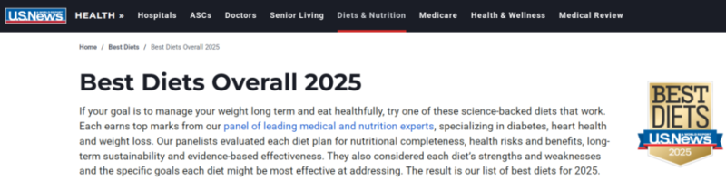 全球最佳饮食排行:减重、三高、更年期该怎么吃?(组图)