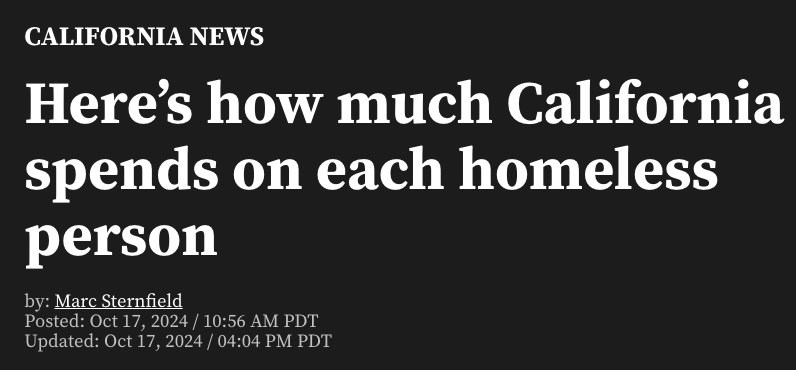 惊人数字!加州为每个无家可归者花费竟高达...(图)