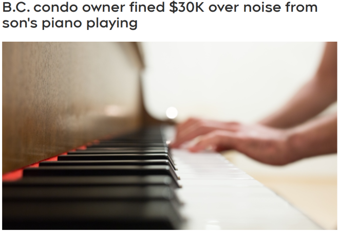 加华母怒了!儿子在自己家里练钢琴遭物业狠罚超$3万(图)