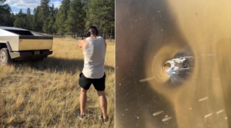 特斯拉Cybertruck真防弹?美国男子实测 秒飙脏话(图)