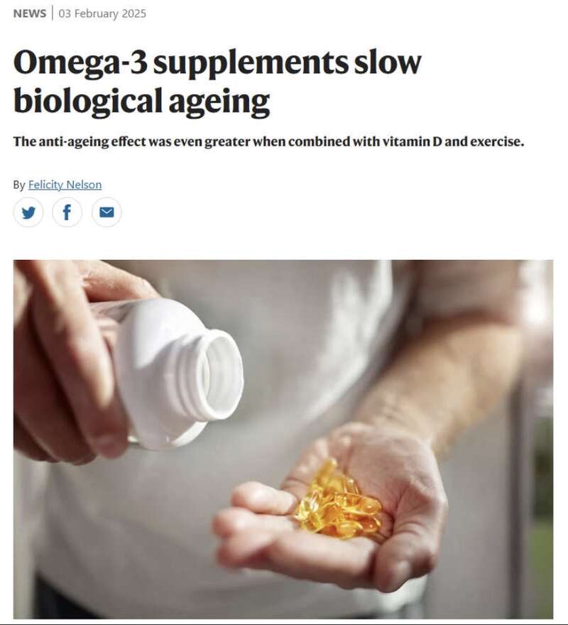 新研究:omega-3补充剂可以延缓生物学衰老(图)