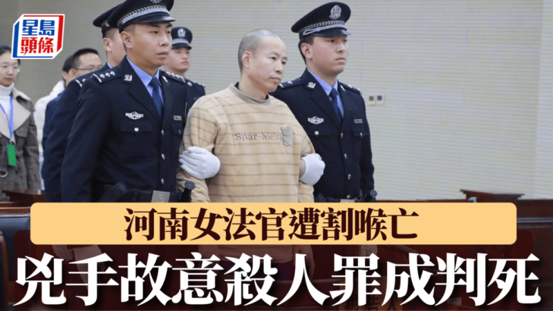 女法官遭割喉:男子故意杀人被判死刑 当庭表示上诉(图)